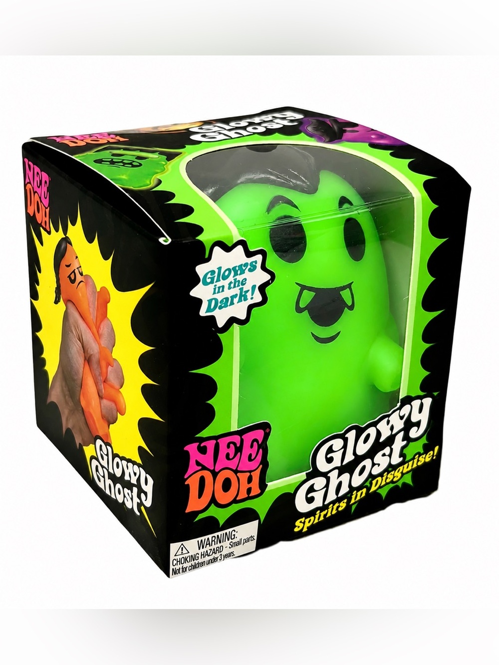 Needohween Glowy Ghost Needoh Green Vampire Glow In The Dark Squishie Toy New